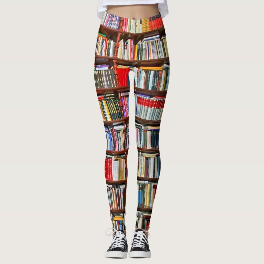 Bücher | Bibliothek | Stilvolles Muster | LEGGINGS (Vorderseite)