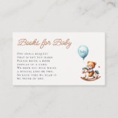 Bücher bitten um Vorwartung Rocking Boy Baby Dusch Begleitkarte (Vorderseite)