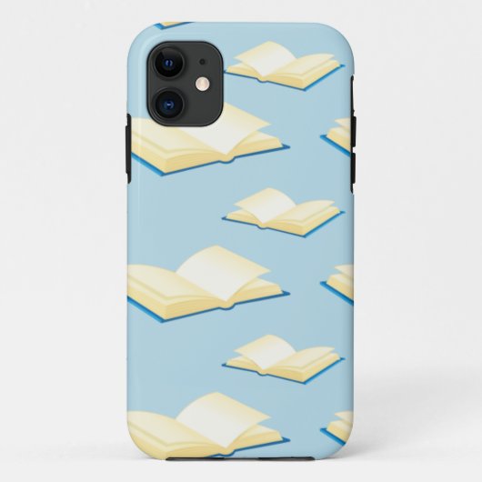 Bücher blau Case-Mate iPhone hülle (Rückseite)