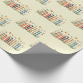 Bücher, Blume, Schmetterling Geschenkpapier (Ecke)