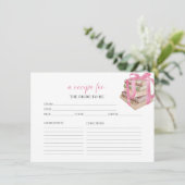 Bücher Blumenmuster Brautparty Empfehlungskarten Einladung (Stehend Vorderseite)