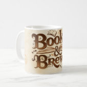 Bücher & Brews: Für Bibliophile Kaffeetasse (Vorderseite Links)