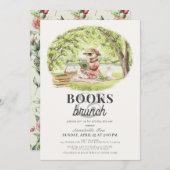 Bücher & Brunch Ferret Babydusche Einladung (Vorne/Hinten)