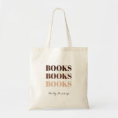 Bücher Bücher Bücher Cozy Rustic Braun Personalisi Tragetasche (Vorne)