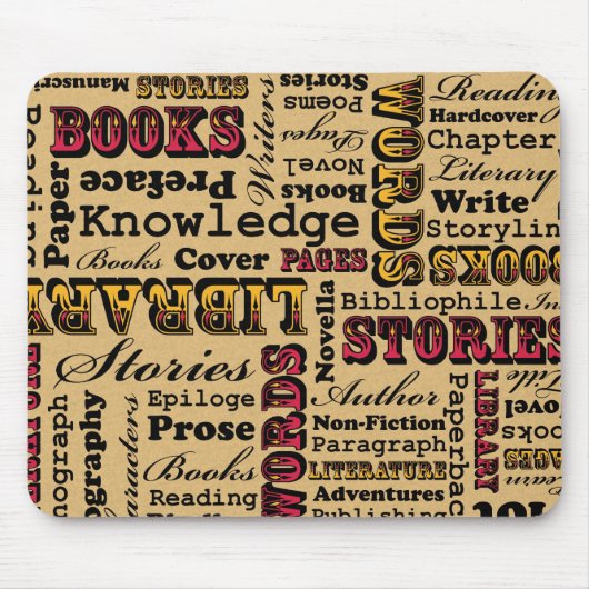 Bücher Bücher Bücher! Mousepad (Vorne)