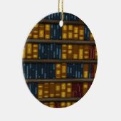 Bücher, Bücher, Bücher - Muster der virtuellen Bib Keramik Ornament (Rechts)