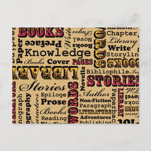 Bücher Bücher Bücher! Postkarte (Vorderseite)