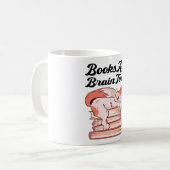 Bücher - Bücher sind Hirnfutter Kaffeetasse (Vorderseite Links)