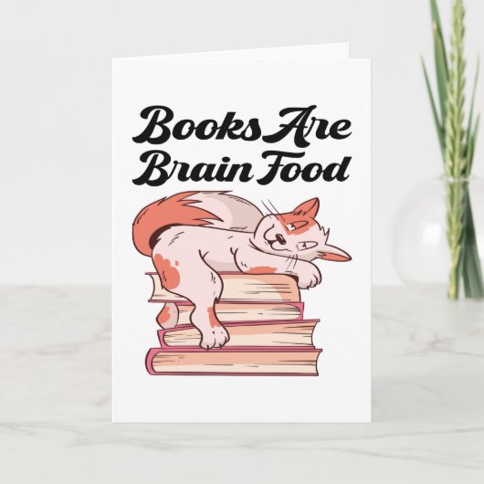 Bücher - Bücher sind Hirnfutter Karte (Vorderseite)