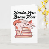 Bücher - Bücher sind Hirnfutter Karte (Gelbe Blume)