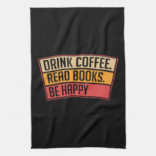 Bücher - Bücher zum Kaffee trinken, Geschenke buch Geschirrtuch