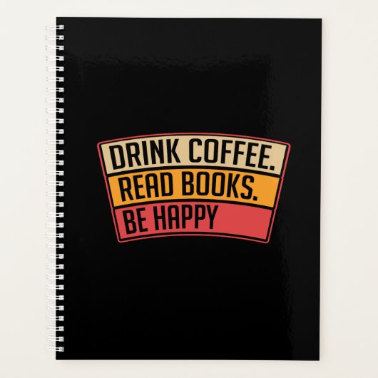 Bücher - Bücher zum Kaffee trinken, Geschenke buch Planer (Vorderseite)