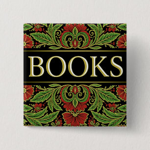 Bücher Bücherliebhaber Schriftsteller Leser Biblio Button