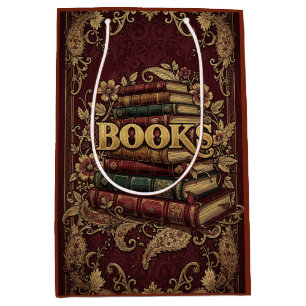 Bücher Bücherliebhaber Schriftsteller Leser Biblio Mittlere Geschenktüte
