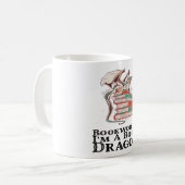 Bücher - Bücherwurm? Ich bin Buchdrache Kaffeetasse (Vorderseite Links)