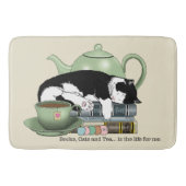 Bücher Cat Tee Niedlich Badematte (Vorderseite)