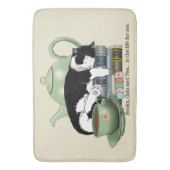 Bücher Cat Tee Niedlich Badematte (Vorderseite Vertikal)
