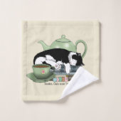 Bücher Cat Tee Niedlich Badhandtuch Set (Waschlappen)