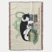 Bücher Cat Tee Niedlich Decke (Vorderseite Vertikal)