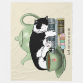 Bücher Cat Tee Niedlich Fleecedecke (Vorderseite)