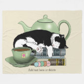 Bücher Cat Tee Niedlich Fleecedecke (Vorderseite (Horizontal))