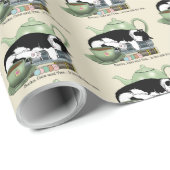 Bücher Cat Tee Niedlich Geschenkpapier (Rolleneckpunkt)