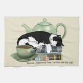 Bücher Cat Tee Niedlich Geschirrtuch (Horizontal)
