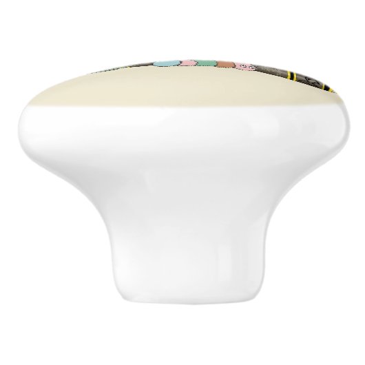 Bücher Cat Tee Niedlich Keramikknauf (Seitenansicht)