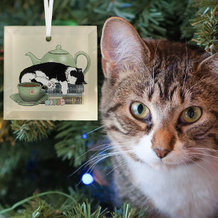 Bücher Cat Tee Niedlich Keramikornament