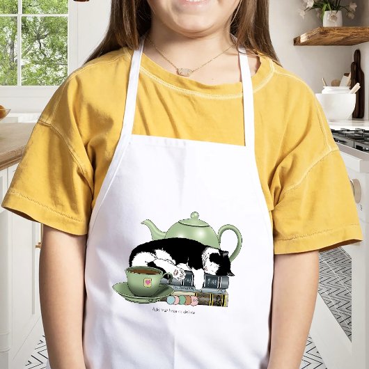 Bücher Cat Tee Niedlich Kinderschürze