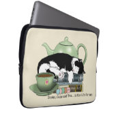 Bücher Cat Tee Niedlich Laptopschutzhülle (Vorne Rechts)