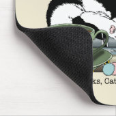 Bücher Cat Tee Niedlich Mousepad (Ecke)