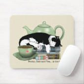 Bücher Cat Tee Niedlich Mousepad (Mit Mouse)