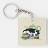 Bücher Cat Tee Niedlich Schlüsselanhänger (Vorderseite)
