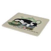Bücher Cat Tee Niedlich Schneidebrett (Ecke)