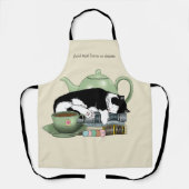 Bücher Cat Tee Niedlich Schürze (Vorderseite)