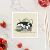 Bücher Cat Tee Niedlich Serviette (Beispiel)