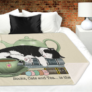 Bücher Cat Tee Niedlich Sherpadecke