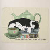 Bücher Cat Tee Niedlich Sherpadecke (Vorderseite (Horizontal))