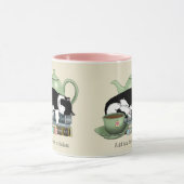 Bücher Cat Tee Niedlich Tasse (Zentrum)