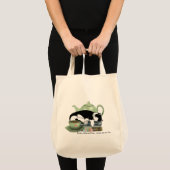 Bücher Cat Tee Niedlich Tragetasche (Vorderseite (Produkt))