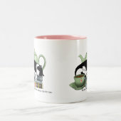 Bücher Cat Tee Niedlich Zweifarbige Tasse (Mittel)