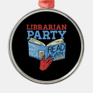 Bücher - Das Bibliothekar-Party-Buchliebhaber-Gesc Ornament Aus Metall