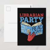 Bücher - Das librarian Party Book Lover Gift Postkarte (Vorne/Hinten)