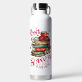 Bücher, Decken und heiße Schokolade Trinkflasche (Vorderseite)