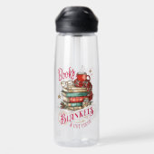 Bücher, Decken und heiße Schokolade Trinkflasche (Rückseite)