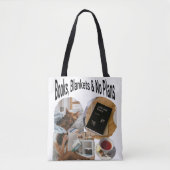 Bücher, Decken und keine Pläne für die Tasche (Vorderseite)