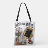 Bücher, Decken und keine Pläne für die Tasche (Rückseite)