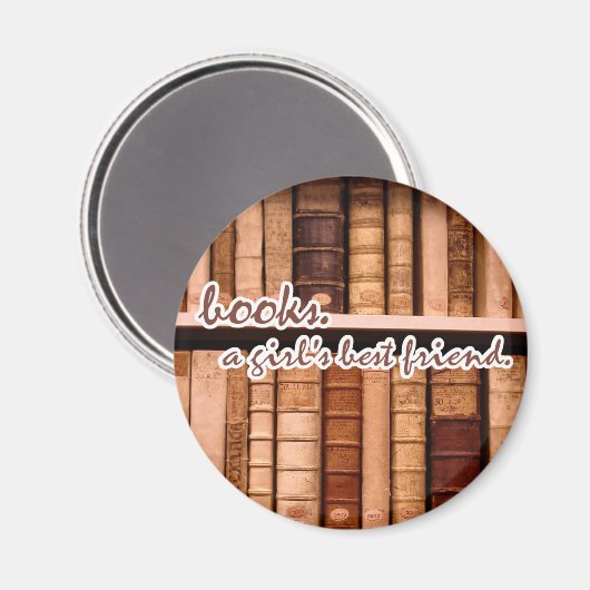 Bücher - Der beste Freund eines Mädchens. Magnet (Vorderseite/Rückseite)