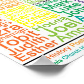 Bücher der Bibel 8x10 Poster - katholische Version (Ecke)